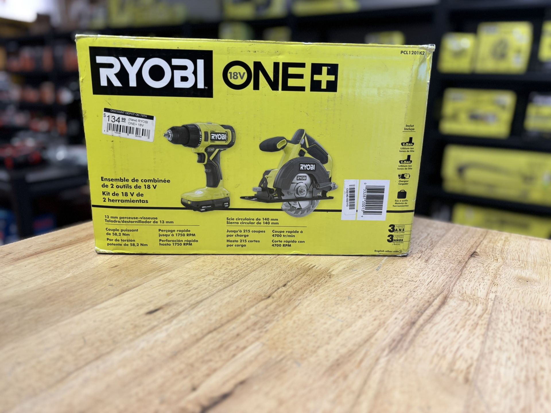 ONE+ 18V Cordless 2-Tool Combo Kit with Drill/Driver, Circular Saw, (2) 1.5 Ah Batteries, and Charger