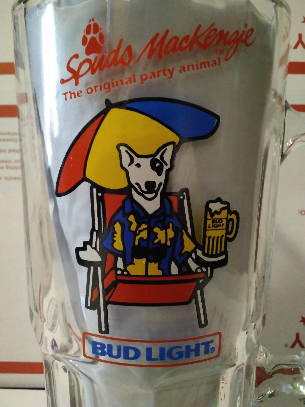 1987 Spuds MacKenzie.Bud Light Beer Stein