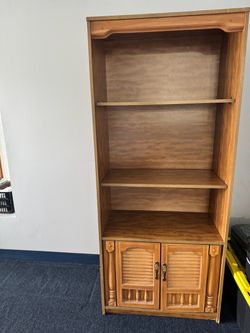 Free! Wood Bookcase with Cabinet Doors