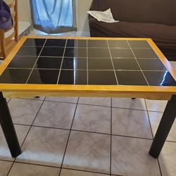 Black Tile Table