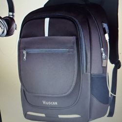 Viuocer Men Women Laptop Backpack: 15.6 In Comper Tech USB College School Bag