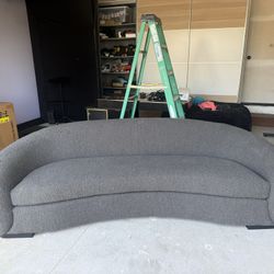 Grey Boucle Couch