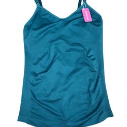 "NEW" Nursing Cami, Tank Top With Built In Shelf Bra, Size L Teal Color.