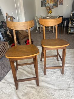 High Wooden Chairs