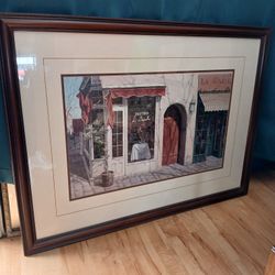 Large Framed Cafe Print