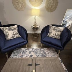 4  Blue Velvet Chair