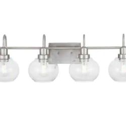 Home Decorators Collection Halyn Brushed Nickel Bathroom Vanity Light 