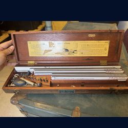 VINTAGE KEUFFEL & ESSER CO K&E LEROY LETTERING SET WITH WOOD CASE