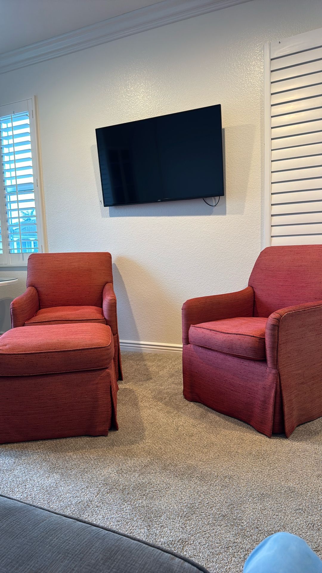 2 Chairs and An Ottoman 