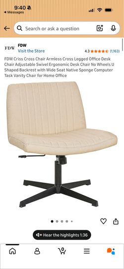 Desk criss cross chair