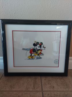 Walt Disney Mickey and Minnie on Ice Serigraph