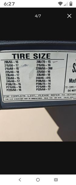 Sz 331 snow cables/chains 60 firm used 1 time see pictures for details specs sizes