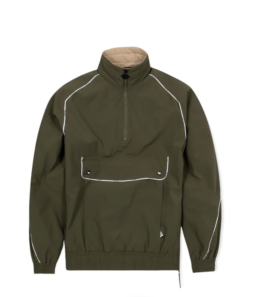 PAPER PLANES PLC HALF-ZIP PULLOVER-OD GREEN