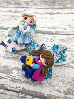 New Frozen Anna and Elsa girls hair bow