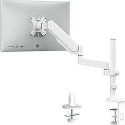 New WALI Single Monitor Mount, Adjustable Gas Spring Arm Desk Mount for Screen up to 32 inch, 17.6lbs Weight Capacity, Mounting Pattern 75 x 75mm or 1