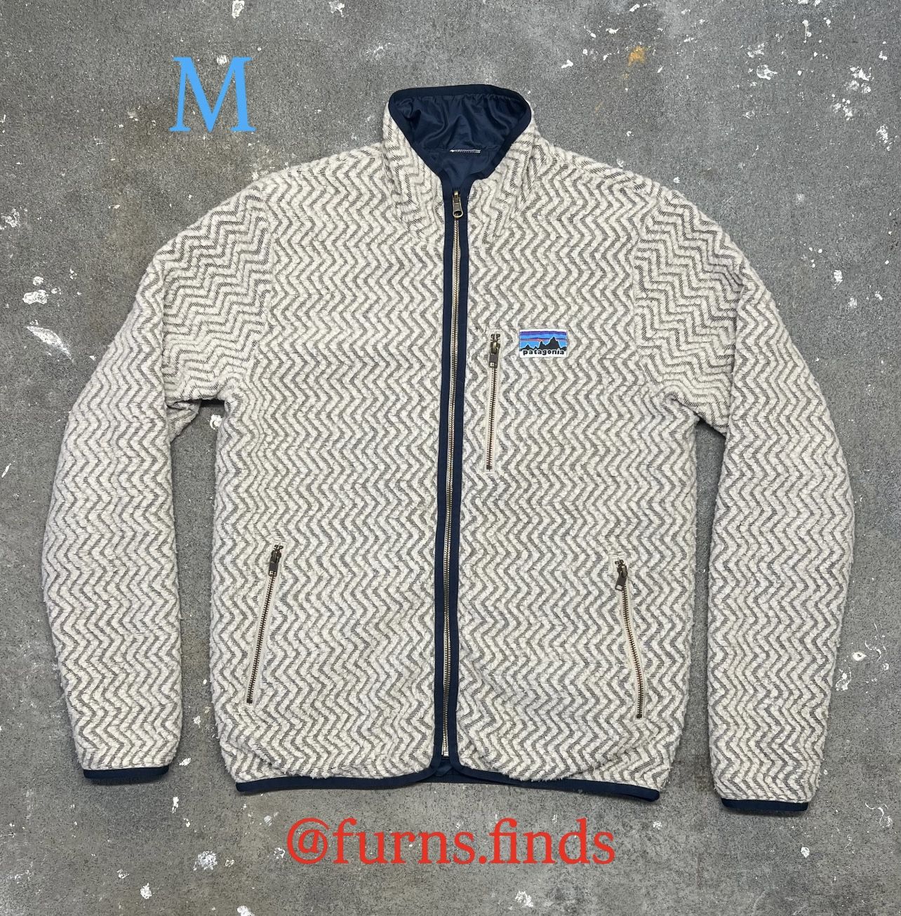 Patagonia 40th Anniversary Woolie Deep Pile Fleece Reversible Jacket