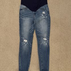 Maternity Jeans Distressed From Pink Blush