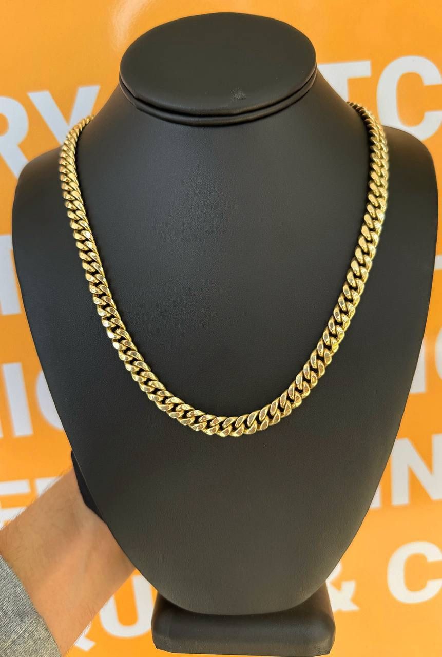 Jewelry 14k hollow Yellow Gold Cuban link 28β Chain necklace 46.20 grams 7.50mm