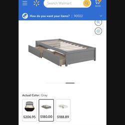 Twin Bed Frame Expresso Still In box 