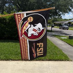 FSU flag and pole
