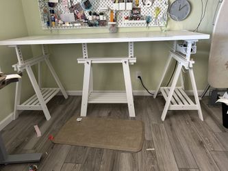 3. IKEA trestle legs-white