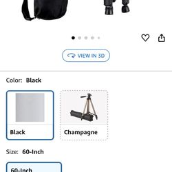Amazon Basics 60 inch Lightweight Tripod with Bag, Black