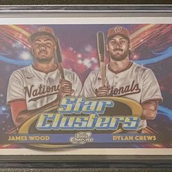 2025 Topps Cosmic Chrome James Wood/Dylan Crews Rookie Dual Star Clusters