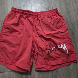 Nike X Stussy Habanero Red Mens Medium Surfing Swim Shorts A007