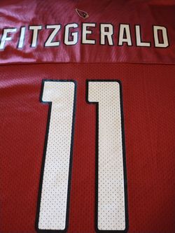 VINTAGE REEBOK NFL ARIZONA CARDINALS LARRY FITZGERALD RED JERSEY XL
