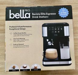 Coffee machine, Bella Pro Barista Elite Espresso Machine- Brand New Sealed Box