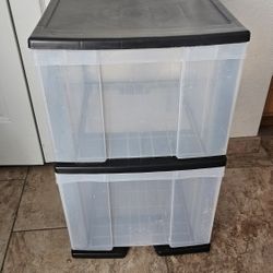 2 DRAWER PLASTIC STORAGE