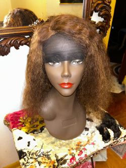 Brown Kinky Straight Lace Front Wig