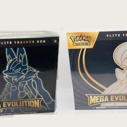 Pokemon TCG ETB Mega Evolution Elite Trainer Box Mega Lucario AND Mega Gardevoir Set