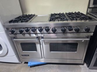 48" Viking Professional Stainless Steel Dual Oven Gas Range