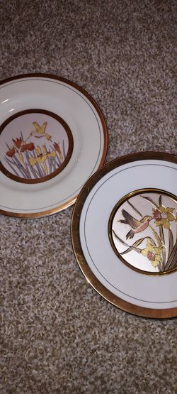 Westland Hummingbird Gold Trim 5 Inch Plates