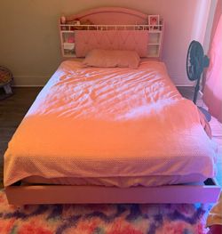 Full Size Bed Frame With LED Lights & Charger Ports