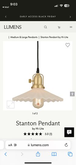 Stanton Pendant Light - Natural Brass