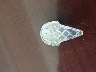 1 gram fine silver ice cream cone shape