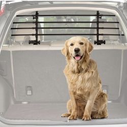 Adjustable Dog Car Barrier for SUVs,Vehicles, Trucks, Upgraded Universal-Fit Pet Divider Gate Carbon Steel Dog Barrier for Cargo Area 32" to 57" Width