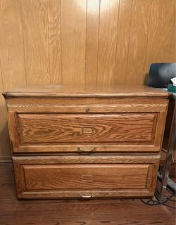 OAK FILE CABINET $20