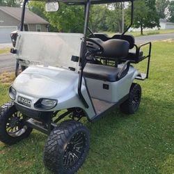 Silver 2017 Lifted Gas Golfcart