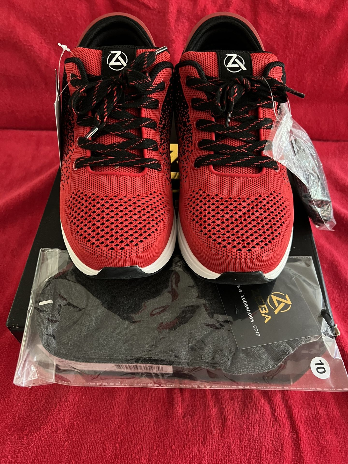 ZEBA Men's Cherry Red Medium Shoes Size 10