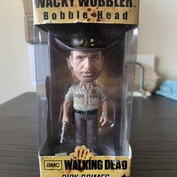 VAULTED Rick Grimes Bobblehead Walking Dead Wacky Wobbler Funko AMC Television