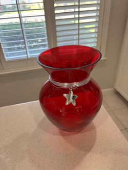 Large red vase