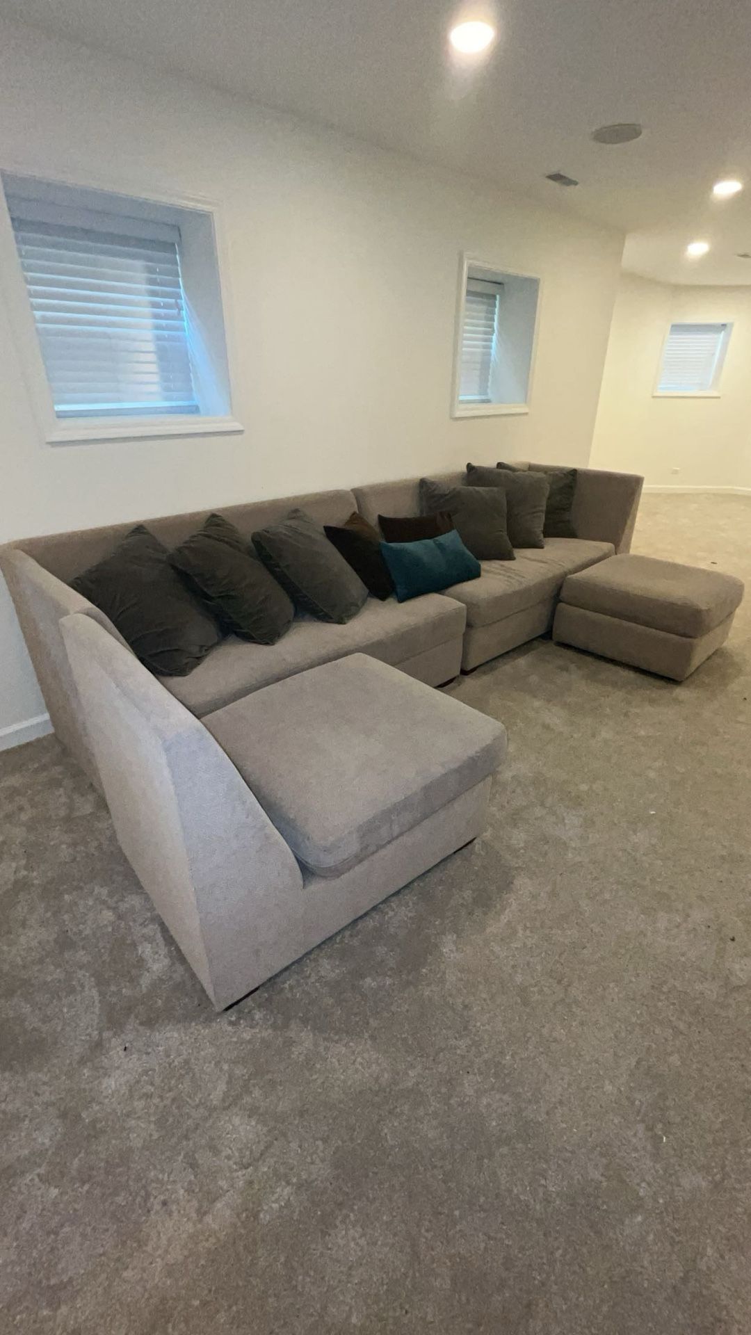 FREE Large Tan Sectional (NEED GONE ASAP MOVING)