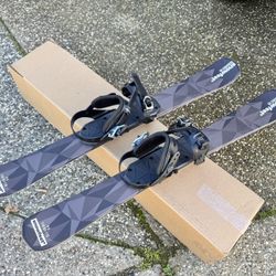 Snowfeet 99cm With Boot Bindings Skiskates Snowblades Skiboards Mini Short Skis