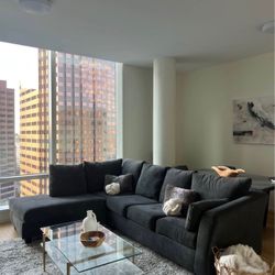 CHARCOAL SECTIONAL COUCH