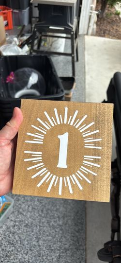 Wooden Table Numbers 1-18 Sun Decor for Wedding or Large Events