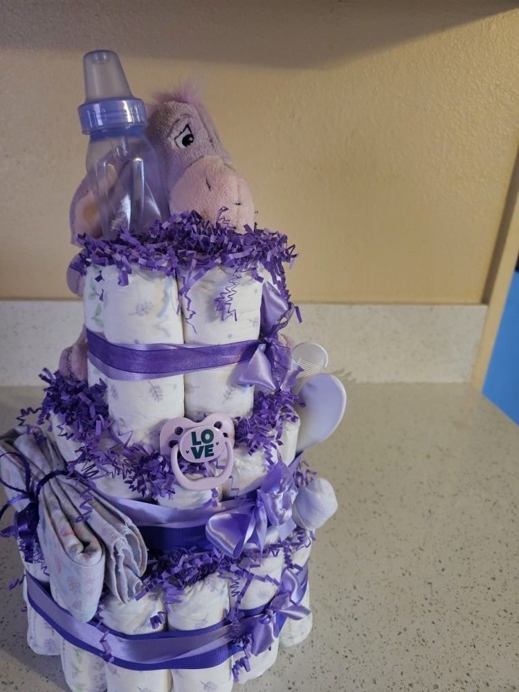 3 Tier Diaper Cake Donkey From Winnie Pooh