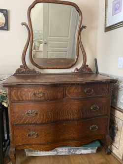Antique Serpentine Dresser